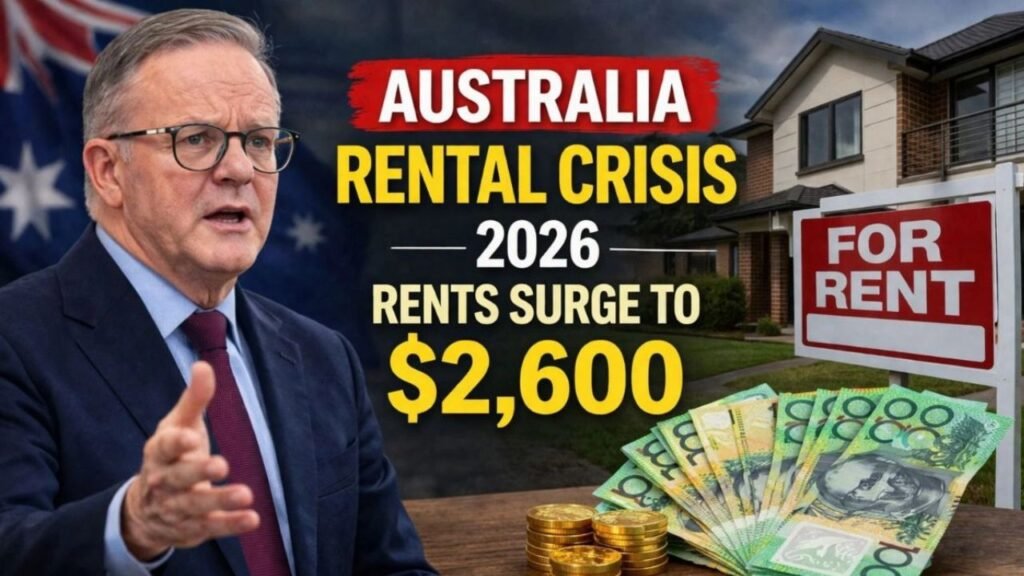 Australia Rental Crisis 2026 Rents Surge to $2,600
